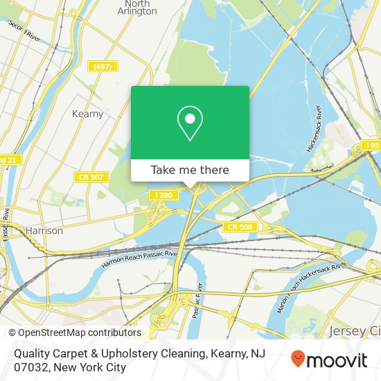 Quality Carpet & Upholstery Cleaning, Kearny, NJ 07032 map