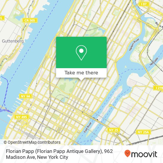 Mapa de Florian Papp (Florian Papp Antique Gallery), 962 Madison Ave