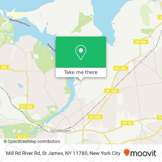 Mapa de Mill Rd River Rd, St James, NY 11780