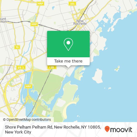 Mapa de Shore Pelham Pelham Rd, New Rochelle, NY 10805