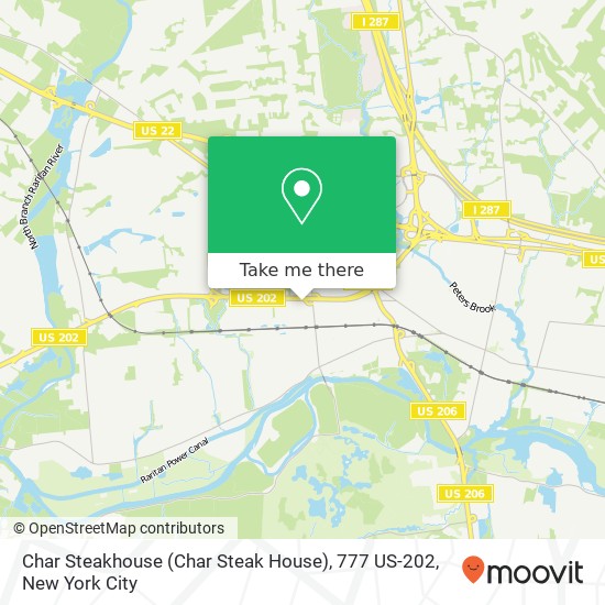 Mapa de Char Steakhouse (Char Steak House), 777 US-202