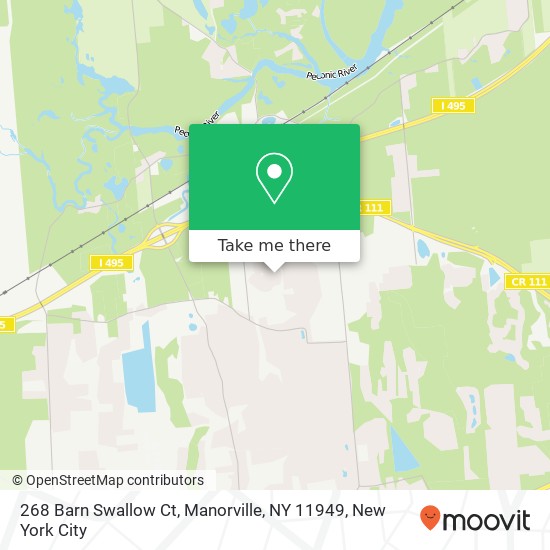 268 Barn Swallow Ct, Manorville, NY 11949 map