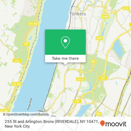 255 St and Arlington, Bronx (RIVERDALE), NY 10471 map