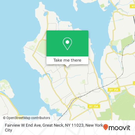 Mapa de Fairview W End Ave, Great Neck, NY 11023