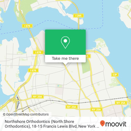 Mapa de Northshore Orthodontics (North Shore Orthodontics), 18-15 Francis Lewis Blvd