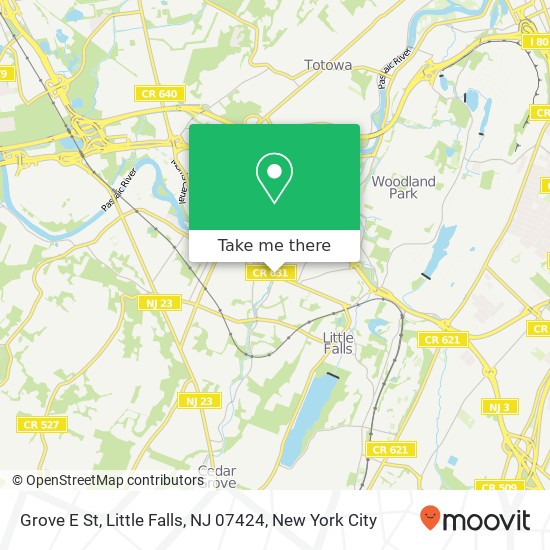 Mapa de Grove E St, Little Falls, NJ 07424