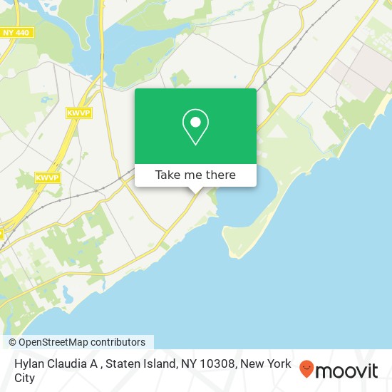 Mapa de Hylan Claudia A , Staten Island, NY 10308