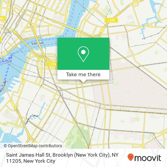 Saint James Hall St, Brooklyn (New York City), NY 11205 map