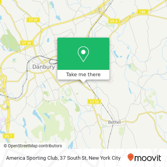 Mapa de America Sporting Club, 37 South St