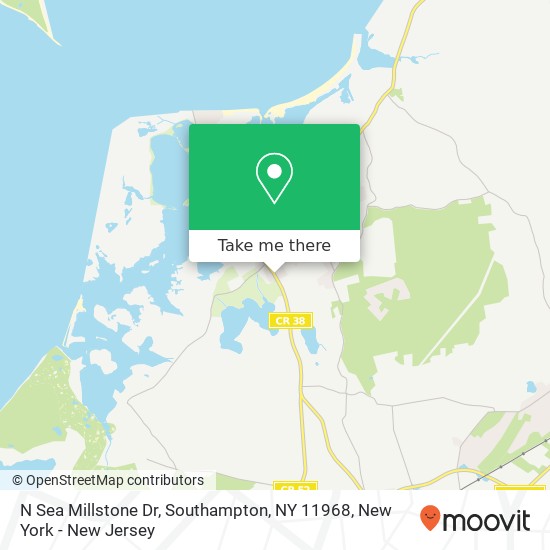 Mapa de N Sea Millstone Dr, Southampton, NY 11968