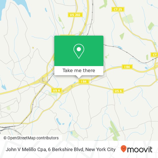 John V Melillo Cpa, 6 Berkshire Blvd map