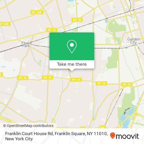 Mapa de Franklin Court House Rd, Franklin Square, NY 11010
