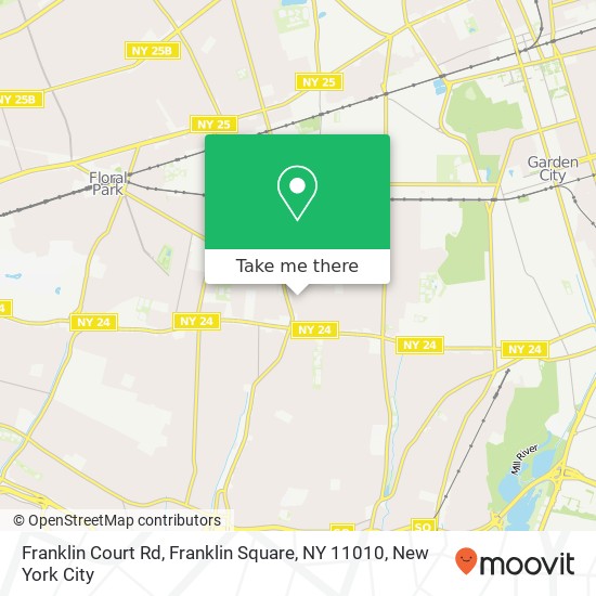 Mapa de Franklin Court Rd, Franklin Square, NY 11010