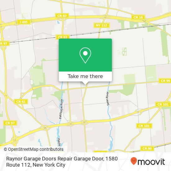 Raynor Garage Doors Repair Garage Door, 1580 Route 112 map