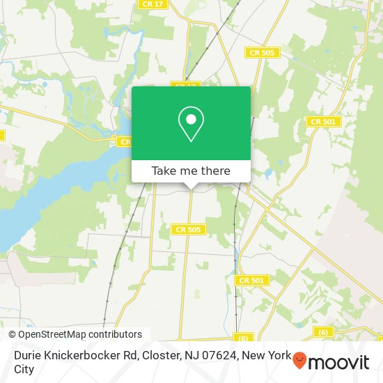 Mapa de Durie Knickerbocker Rd, Closter, NJ 07624