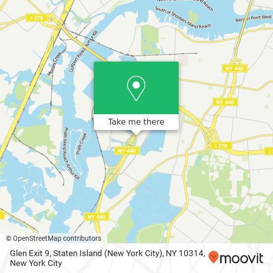 Mapa de Glen Exit 9, Staten Island (New York City), NY 10314