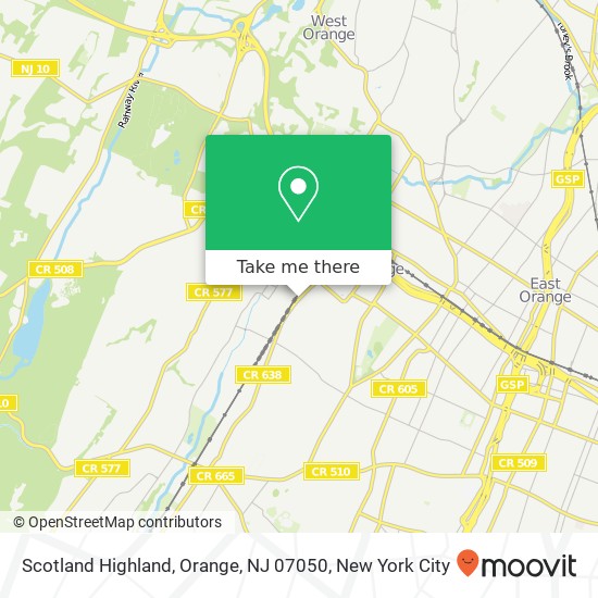 Mapa de Scotland Highland, Orange, NJ 07050