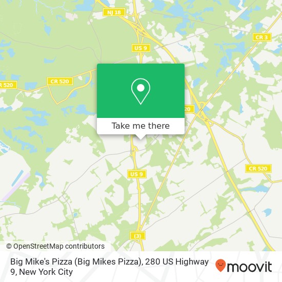 Big Mike's Pizza (Big Mikes Pizza), 280 US Highway 9 map