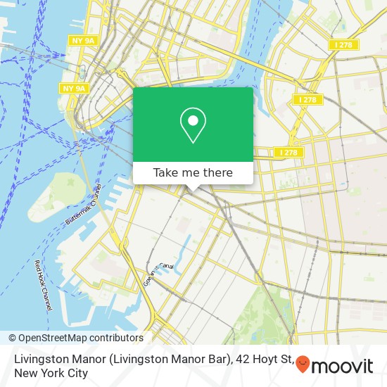 Mapa de Livingston Manor (Livingston Manor Bar), 42 Hoyt St