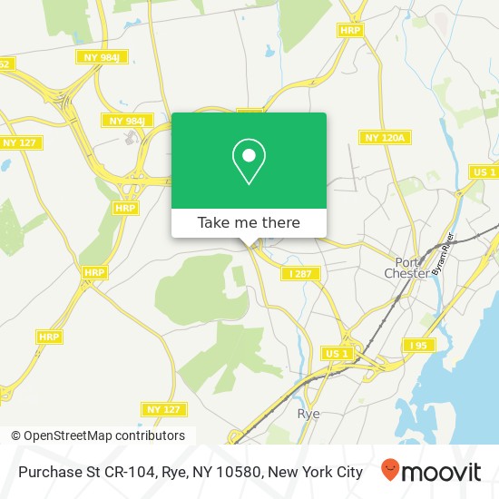 Mapa de Purchase St CR-104, Rye, NY 10580