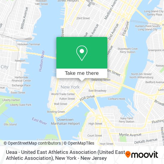 Mapa de Ueaa - United East Athletics Association (United East Athletic Association)