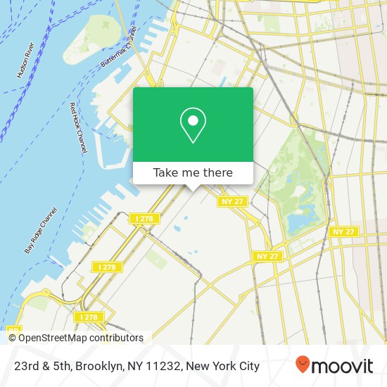Mapa de 23rd & 5th, Brooklyn, NY 11232