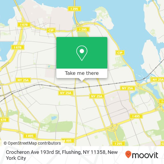 Crocheron Ave 193rd St, Flushing, NY 11358 map