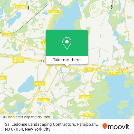 Mapa de Sal Ledonne Landscaping Contractors, Parsippany, NJ 07054