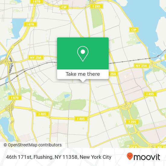 46th 171st, Flushing, NY 11358 map