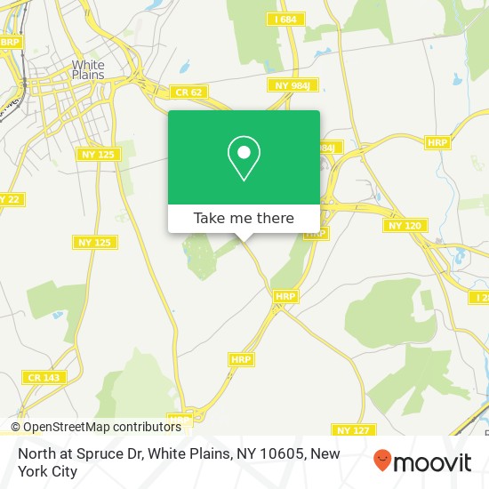 Mapa de North at Spruce Dr, White Plains, NY 10605