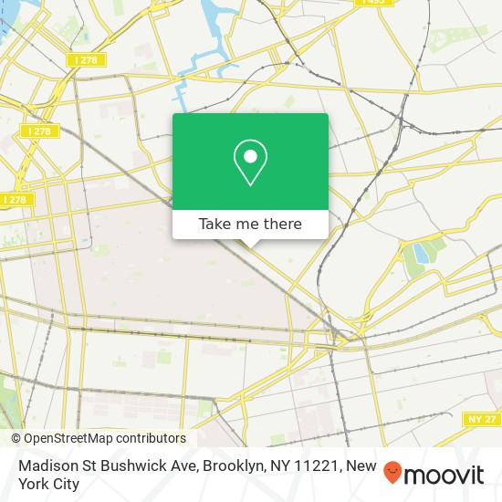 Madison St Bushwick Ave, Brooklyn, NY 11221 map