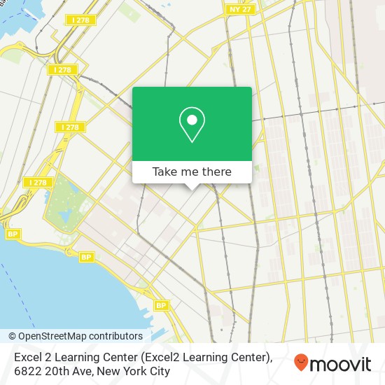 Mapa de Excel 2 Learning Center (Excel2 Learning Center), 6822 20th Ave