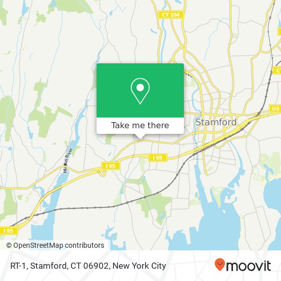 Mapa de RT-1, Stamford, CT 06902