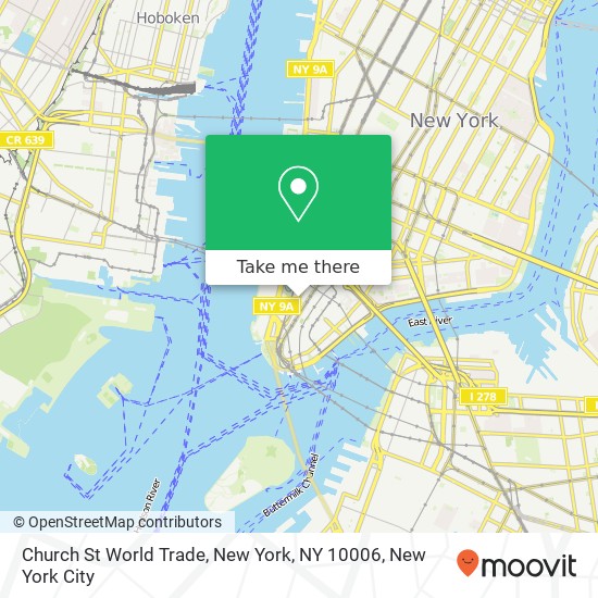 Church St World Trade, New York, NY 10006 map