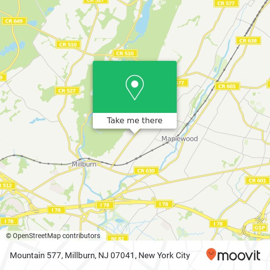 Mountain 577, Millburn, NJ 07041 map