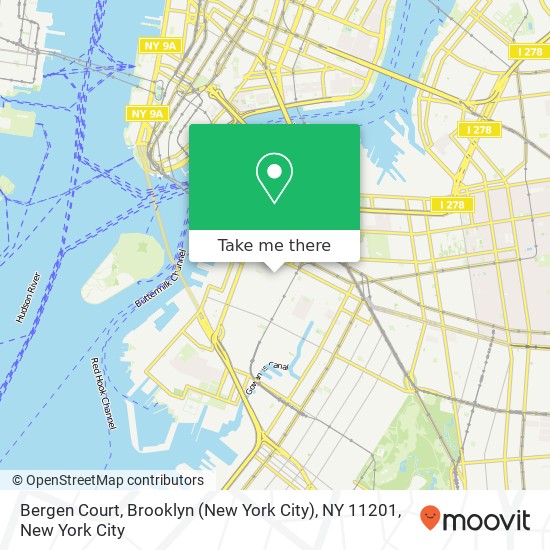 Mapa de Bergen Court, Brooklyn (New York City), NY 11201