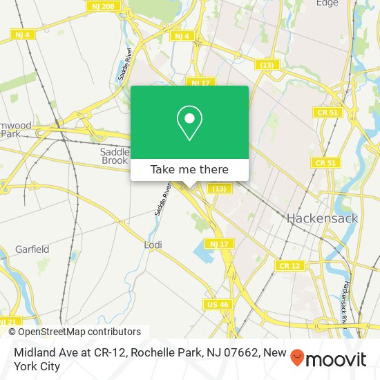 Midland Ave at CR-12, Rochelle Park, NJ 07662 map