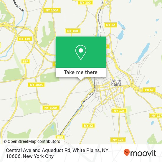 Mapa de Central Ave and Aqueduct Rd, White Plains, NY 10606