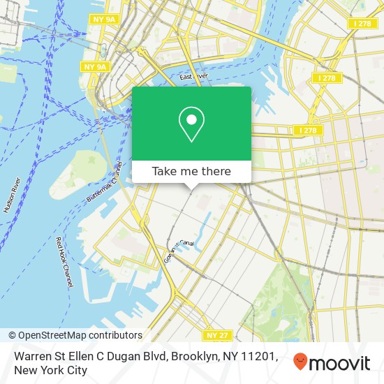 Mapa de Warren St Ellen C Dugan Blvd, Brooklyn, NY 11201