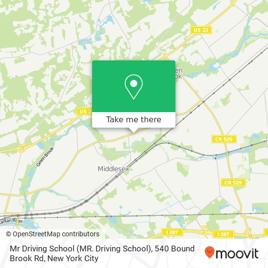 Mr Driving School (MR. Driving School), 540 Bound Brook Rd map