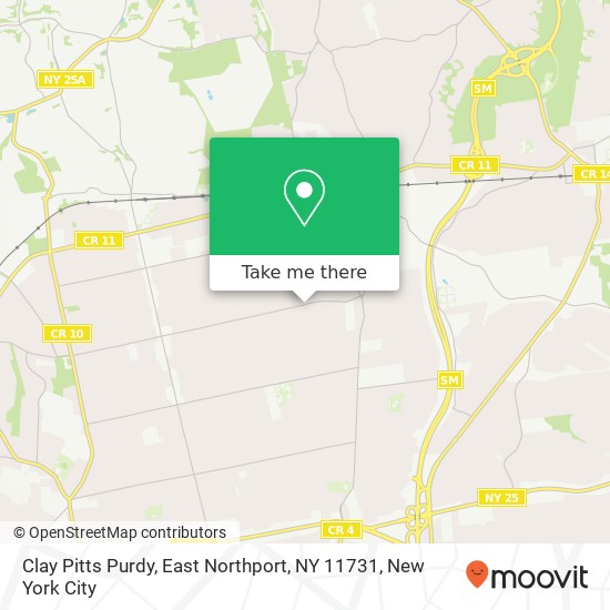 Mapa de Clay Pitts Purdy, East Northport, NY 11731