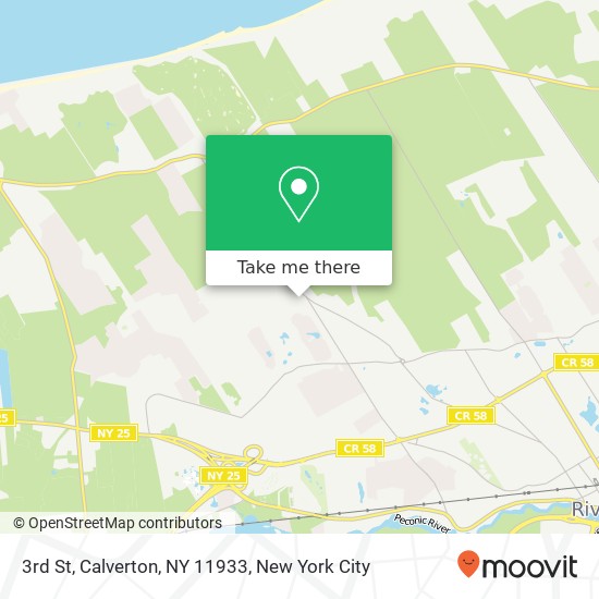 Mapa de 3rd St, Calverton, NY 11933