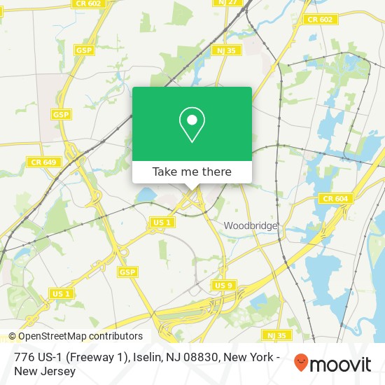 Mapa de 776 US-1 (Freeway 1), Iselin, NJ 08830