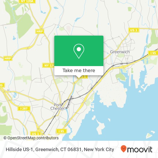 Mapa de Hillside US-1, Greenwich, CT 06831