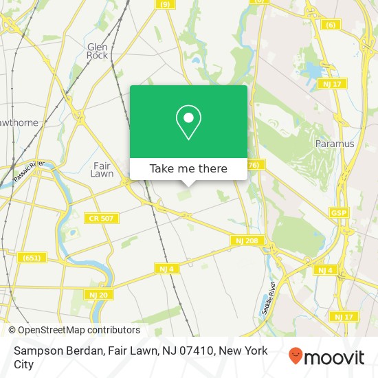 Sampson Berdan, Fair Lawn, NJ 07410 map