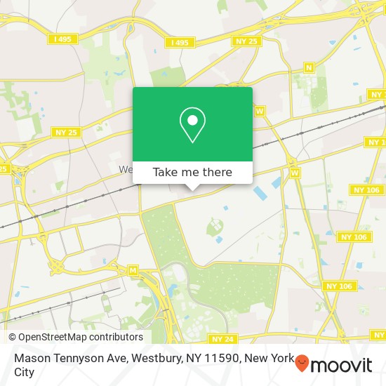 Mapa de Mason Tennyson Ave, Westbury, NY 11590