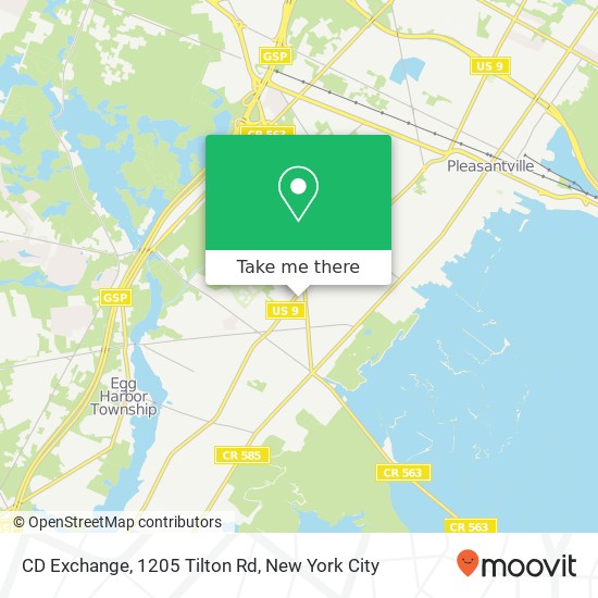 Mapa de CD Exchange, 1205 Tilton Rd