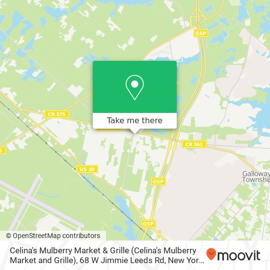 Mapa de Celina's Mulberry Market & Grille (Celina's Mulberry Market and Grille), 68 W Jimmie Leeds Rd