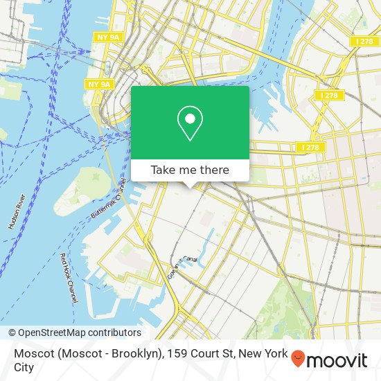 Mapa de Moscot (Moscot - Brooklyn), 159 Court St
