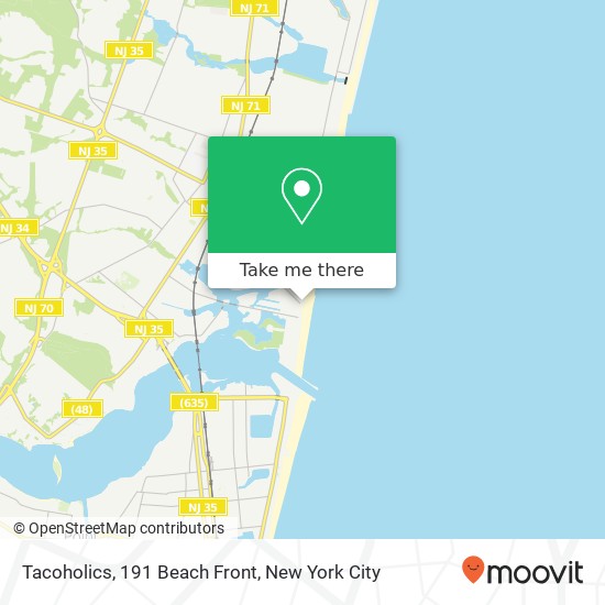 Mapa de Tacoholics, 191 Beach Front